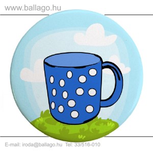 Kitűző: Bögre-kék