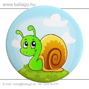 Kitűző: Csiga-zöld