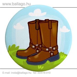 Kitűző: Csizma-barna