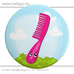 Kitűző: Fésű-pink