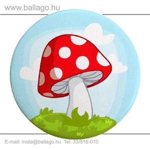 Kitűző: Gomba-piros