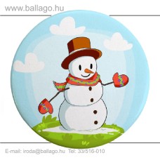 Kitűző: Hóember-kesztyűs