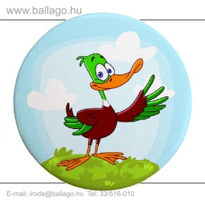 Kitűző: Kacsa-zöld-bordó