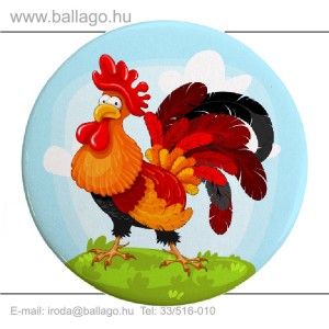 Kitűző: Kakas-színes