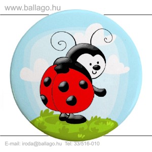 Kitűző: Katica-hatpettyes