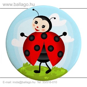 Kitűző: Katica-hétpettyes