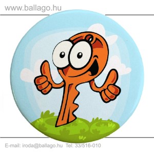 Kitűző: Kulcs-réz