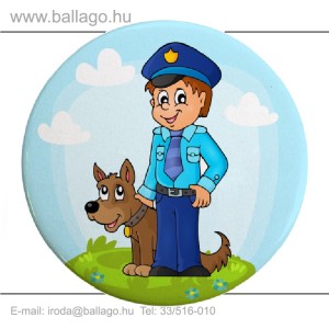 Kitűző: Kutyás-rendőr