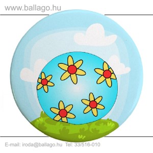 Kitűző: Labda-virágos