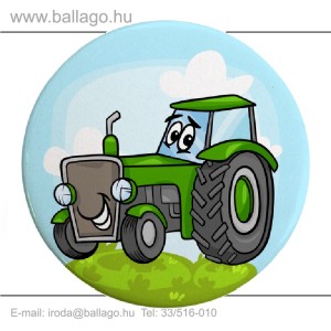 Kitűző: Traktor-zöld