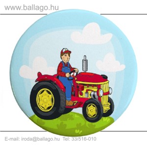 Kitűző: Traktoros-piros