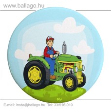 Kitűző: Traktoros-zöld