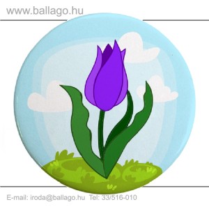 Kitűző: Tulipán-lila