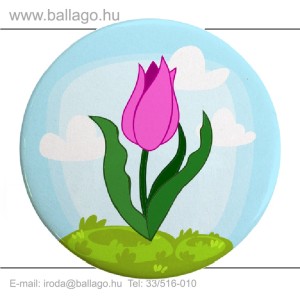 Kitűző: Tulipán-pink