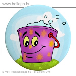 Kitűző: Vödör-lila