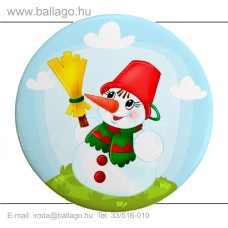 Kitűző: Hóember-seprűs