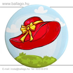 Kitűző: Kalap-piros