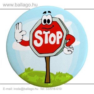 Kitűző: Stop tábla